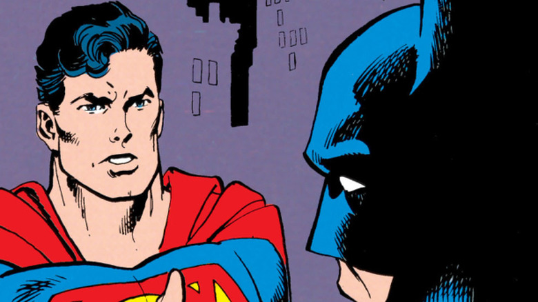 Superman talks to Batman