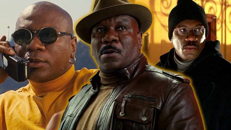 A composite image of Ving Rhames in Pulp Fiction, Mission: Impossible - Fallout, and Out of Sight