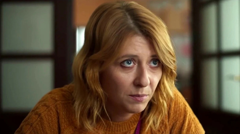 Magda Borowska (Anna Smołowik) looks up quizzically in In for a Murder