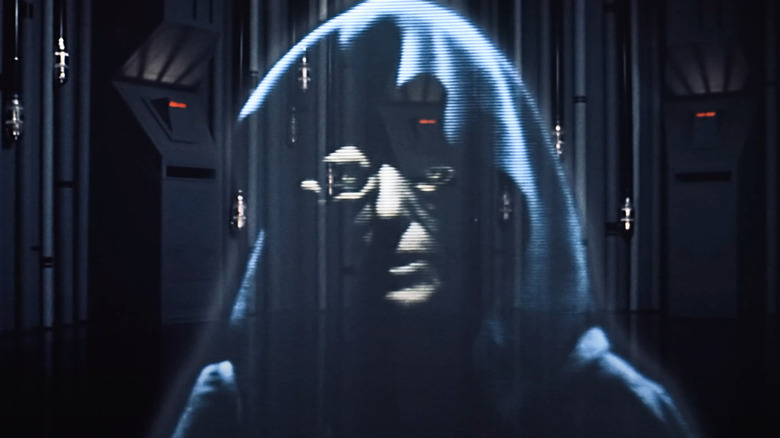 Marjorie Eaton as Emperor Palpatine speaks via a hologram in The Empire Strikes Back