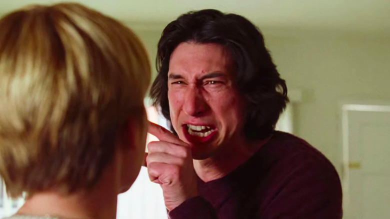 Marriage Story's Adam Driver yelling at wife