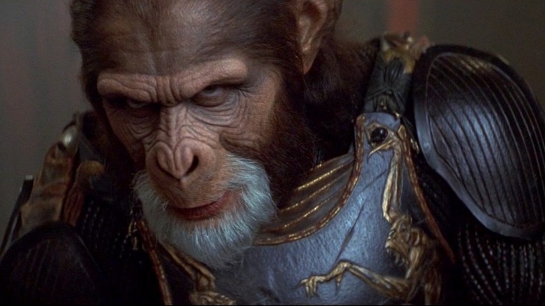 Eli Roth as General Thade snarls in Planet of the Apes