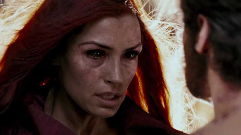 Dark Phoenix (Famke Janssen) uses her powers on Wolverine (Hugh Jackman) in X-Men: The Last Stand
