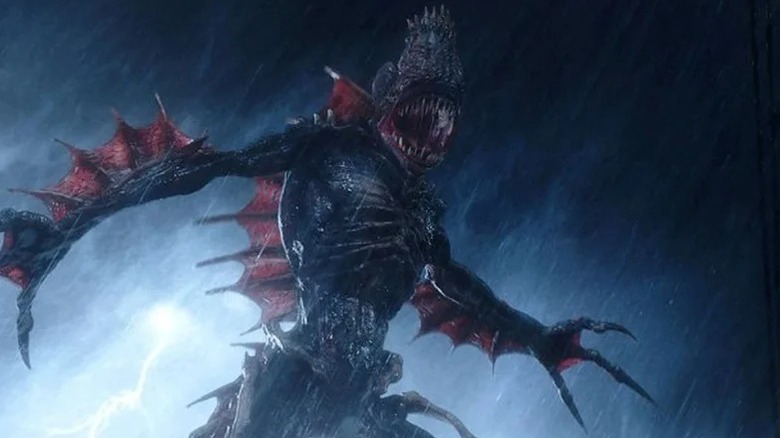 The creature from the Trench looking menacing in Aquaman