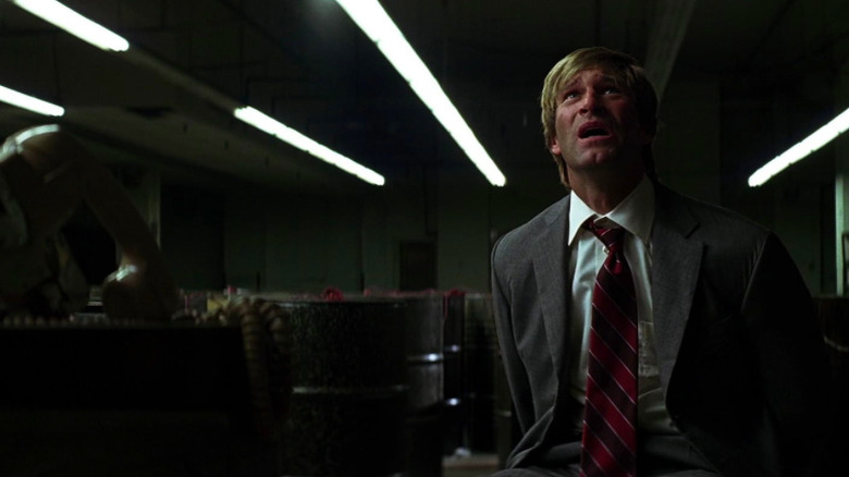 Harvey Dent awaits his fate in The Dark Knight