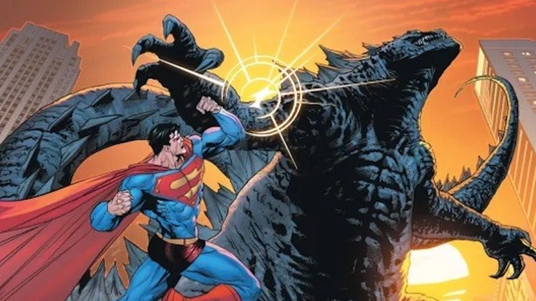 Superman battles Godzilla in Justice League vs Godzilla vs Kong