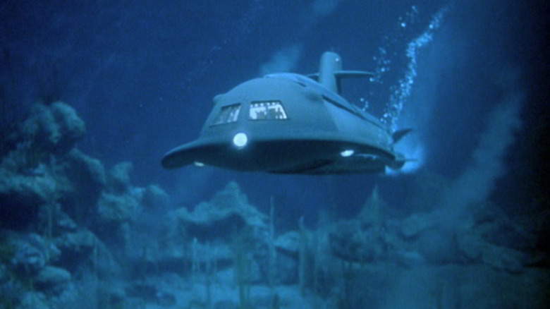 The Seaview cruises underwater in Voyage to the Bottom of the Sea