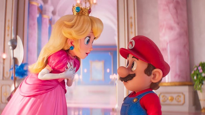 Peach talks to Mario