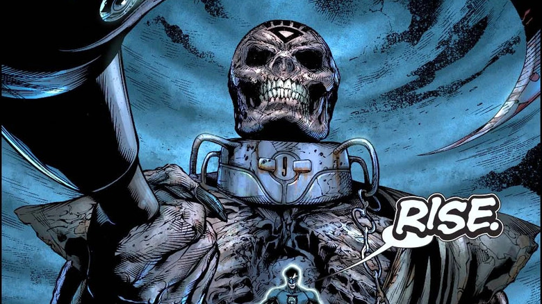 Green Lantern shouts "RISE" while hovering in front of Nekron in Green Lantern (vol. 5) #20