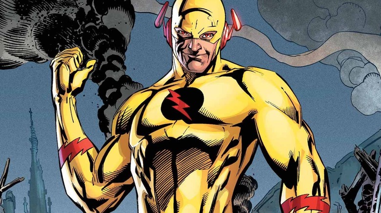 Reverse-Flash gestures behind him in Flashpoint #4