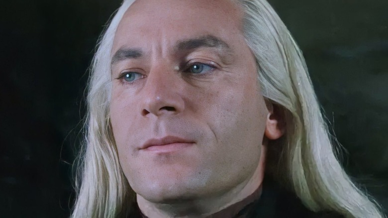 A close-up of Jason Isaacs as Lucius Malfoy in Harry Potter and the Chamber of Secrets