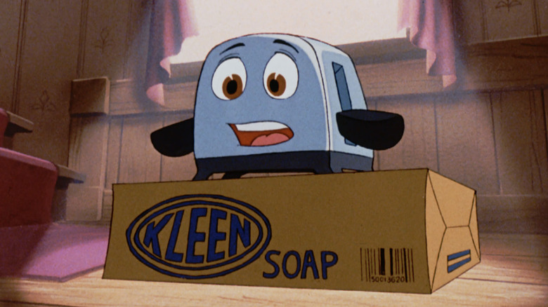 Toaster on a box of soap in The Brave Little Toaster