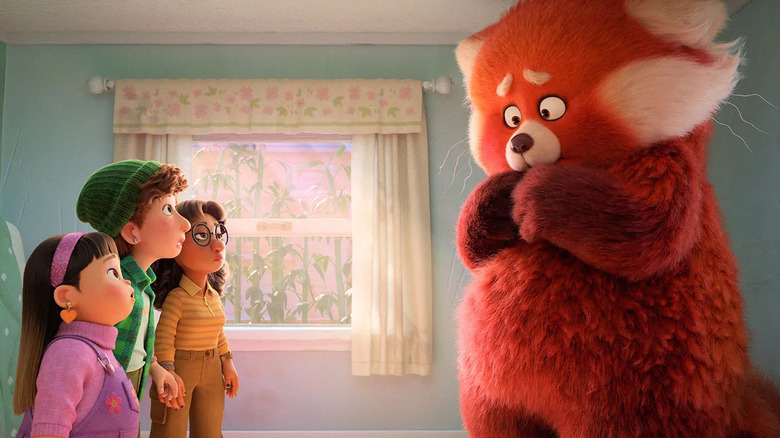 Mei shows her friends her panda form in Turning Red