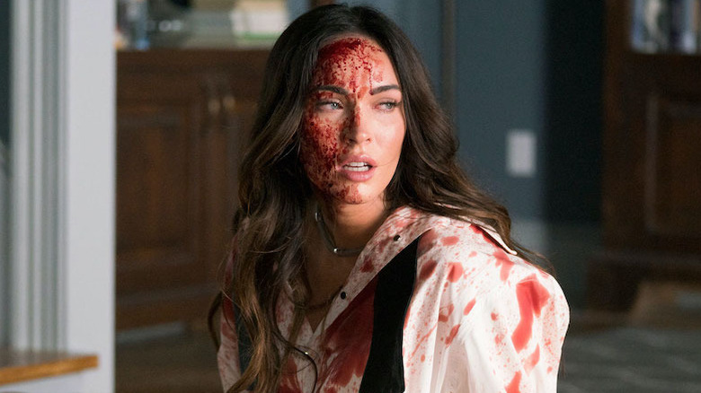 Megan Fox as Emma covered in blood in Till Death
