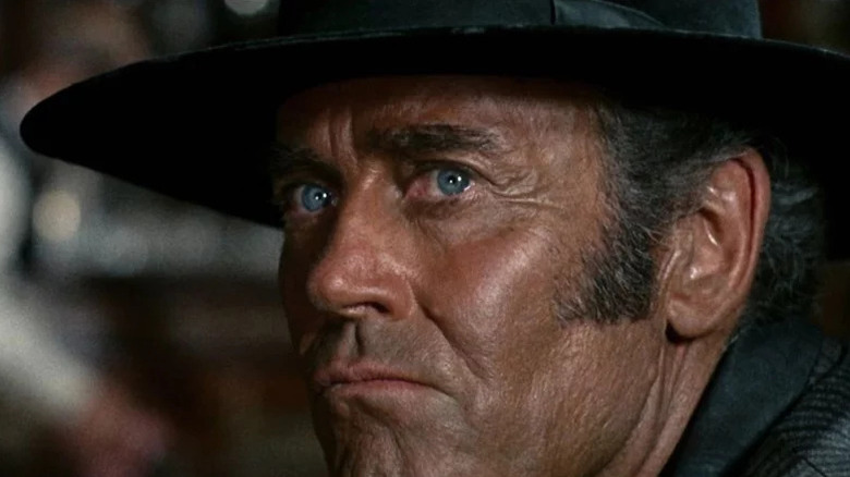 Frank (Henry Fonda) grimaces in Once Upon A Time In The West