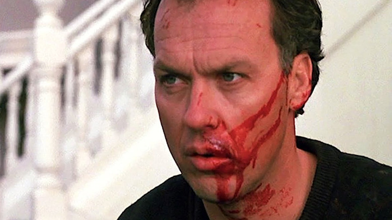 Carter Hayes (Michael Keaton) gets his nose bloodied in Pacific Heights