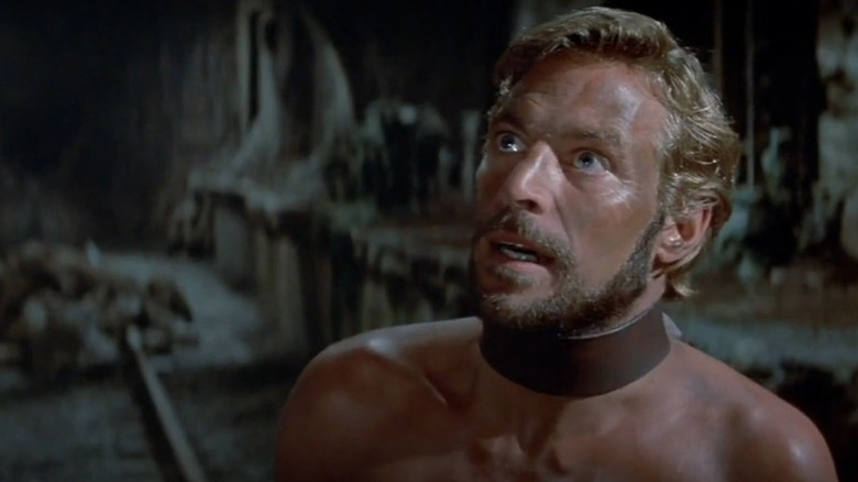 Brent (James Franciscus) looks up in a subterranean chamber in Beneath the Planet of the Apes