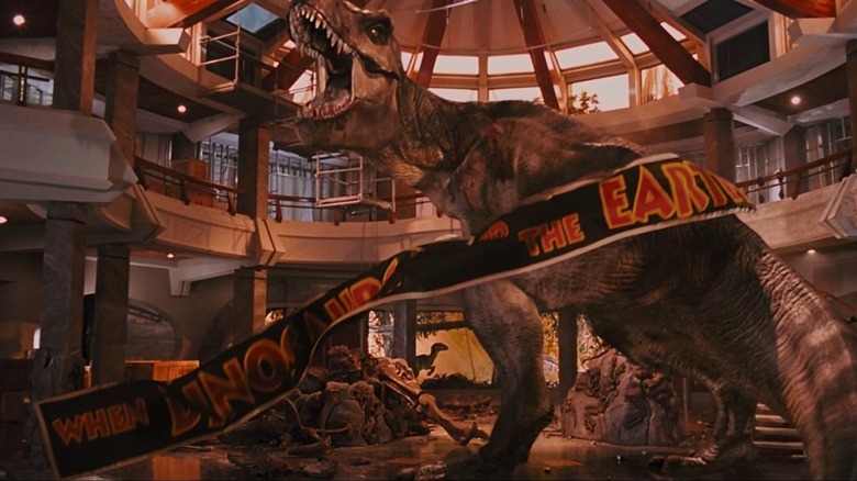 Rexy roars in Jurassic Park