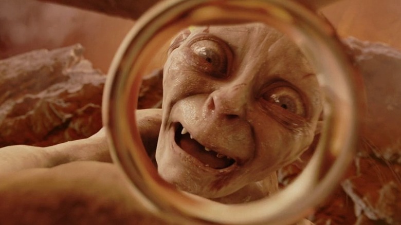 Gollum (Andy Serkis) acquires the One Ring in The Lord of the Rings: The Return of the King