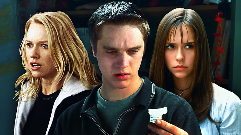 Naomi Watts in The Ring, Devon Sawa in Final Destination, and Jennifer Love Hewitt in I Know What You Did Last Summer