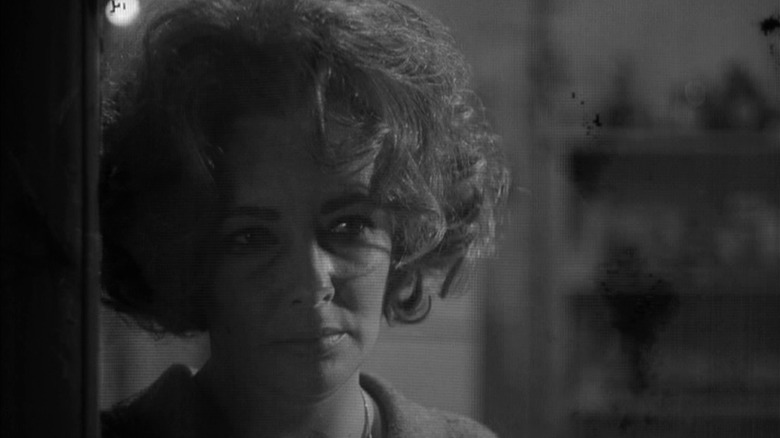 Martha (Elizabeth Taylor) cast in shadows in Who's Afraid of Virginia Woolf?