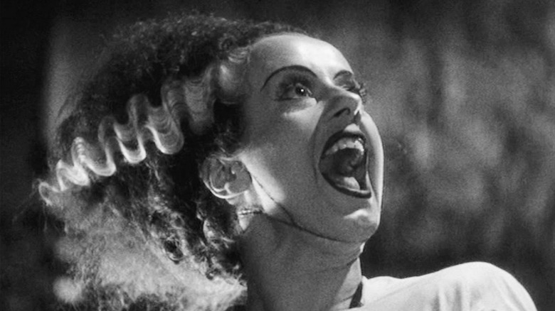 The Bride screams in Bride of Frankenstein