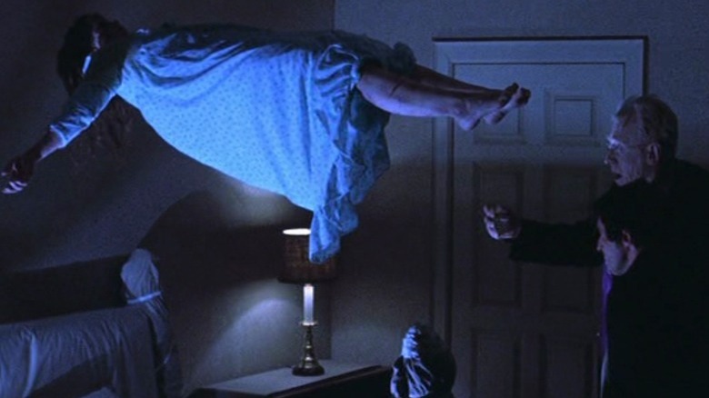 Linda Blair levitating Max Von Sydow and Jason Miller