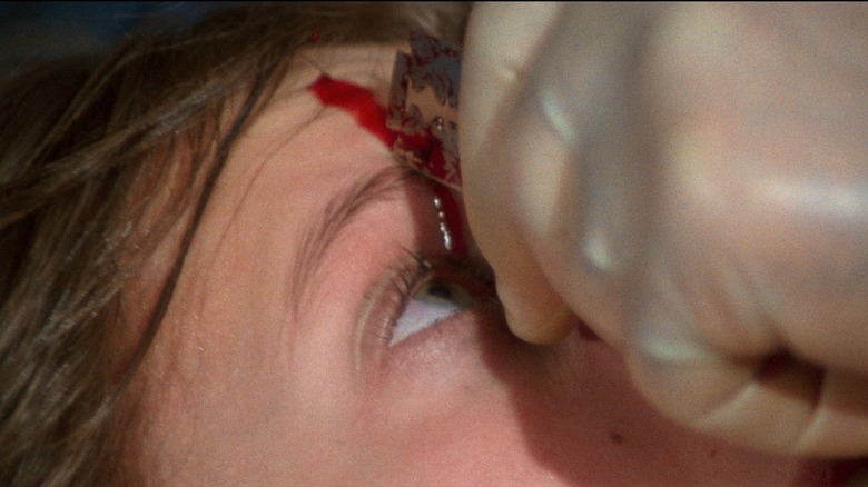 Lucio Fulci employs his obsession with eye torture in The New York Ripper