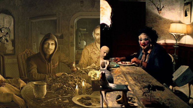Key Art from Resident Evil 7: Biohazard/Still from The Texas Chainsaw Massacre/