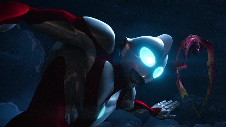 Ultraman flies in Ultraman: Rising