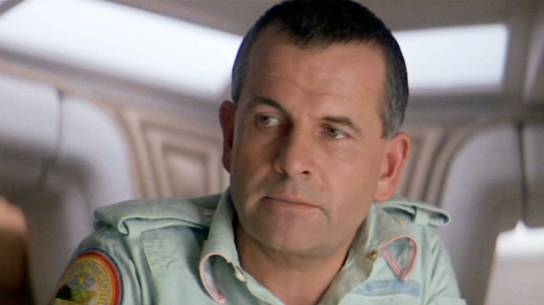Ian Holm as Ash scowls in Alien