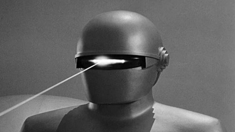 Gort uses his laser in The Day the Earth Stood Still