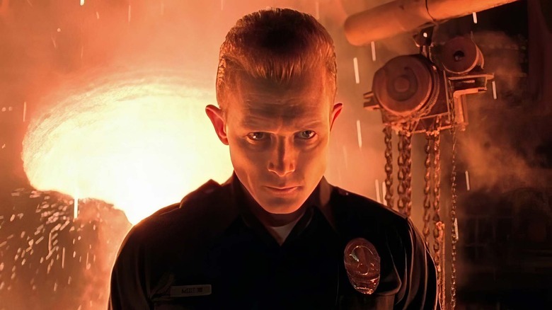 Robert Patrick as the T-1000 prepares to attack in Terminator 2: Judgment Day