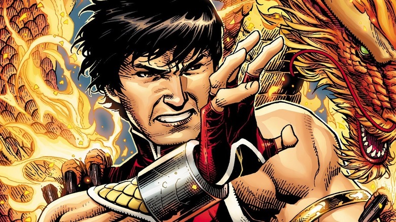 Shang-Chi striking a pose with a dragon in Shang-Chi #1