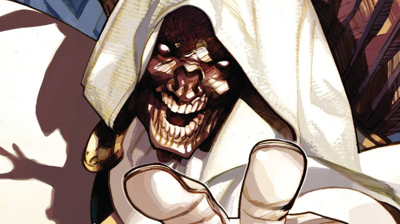 Taskmaster reaches out wielding a sword