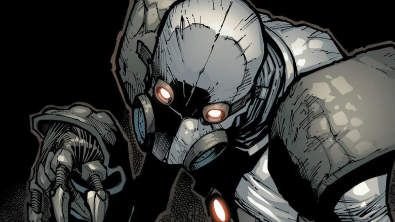 Ghost looks through red glowing eyes
