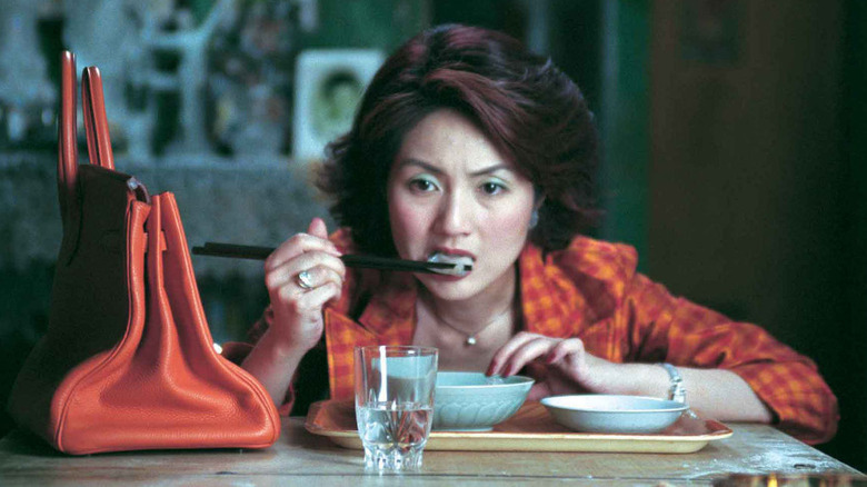 Dumplings Mrs. Li eating