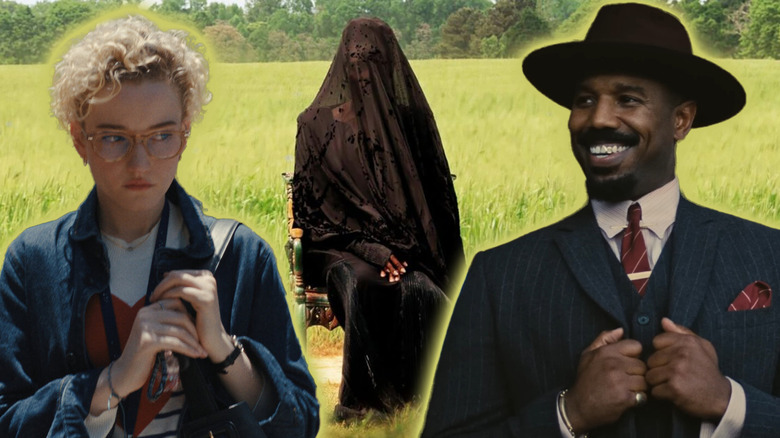 Characters from Weapons, The Woman in the Yard, and Sinners, edited in one image together