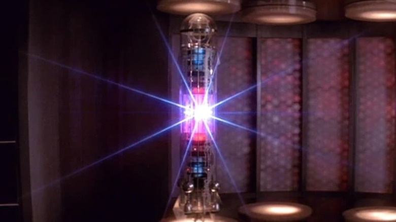 The Genesis Device sits on a transporter pad in Star Trek II: The Wrath of Khan