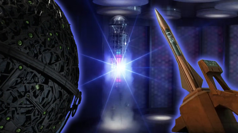Shots of the Xindi superweapon, Genesis Device, and Trilithium missile in the Star Trek franchise