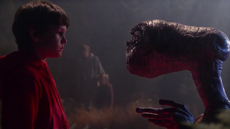 Elliott (Henry Thomas) looking at E.T. in E.T. the Extra-Terrestrial