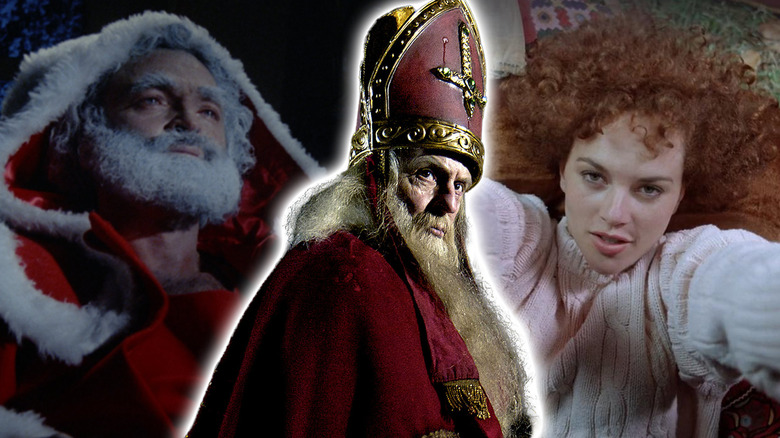 Patrick Floersheim as Father Christmasin Dial Code Santa Claus, Huub Stapel as St. Niklas in Saint, and Neith Hunter as Kim in Silent Night Deadly Night 4