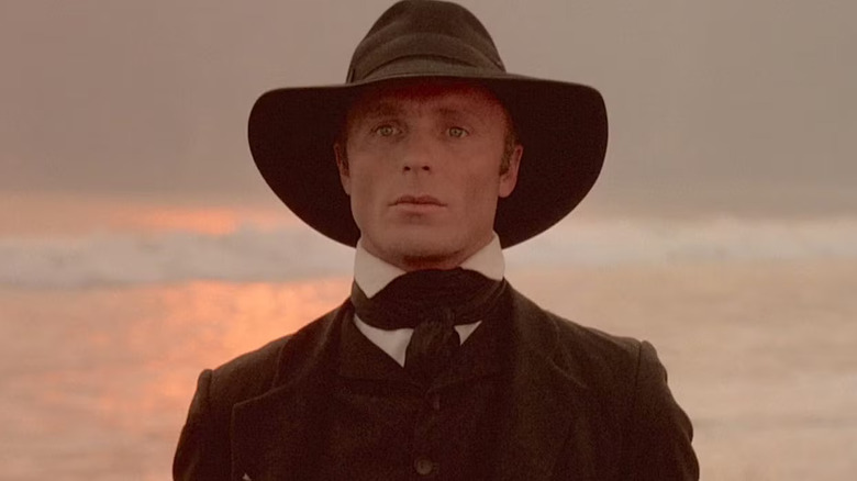 Ed Harris as Walker, realizing his own destiny in Walker