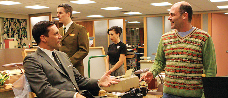 Matthew Weiner on Mad Men set (cropped)