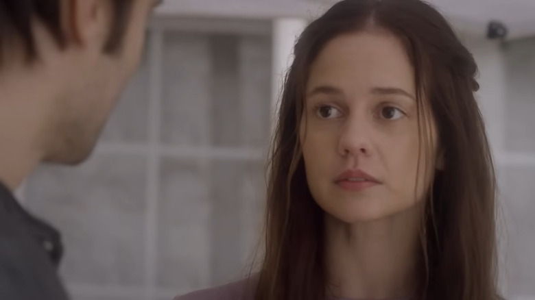 Julia (Melanie Zanetti) staring ahead in Gabriel's Inferno