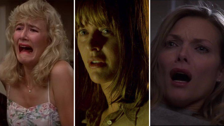 Sandy Williams (Laura Dern), Frannie Avery (Meg Ryan), and Claire Spencer (Michelle Pfeiffer) looking scared