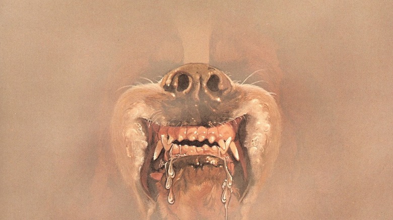 Art of Cujo's muzzle for the original printing of Cujo