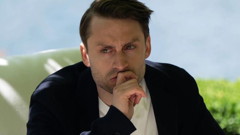 Kieran Culkin frowning Succession