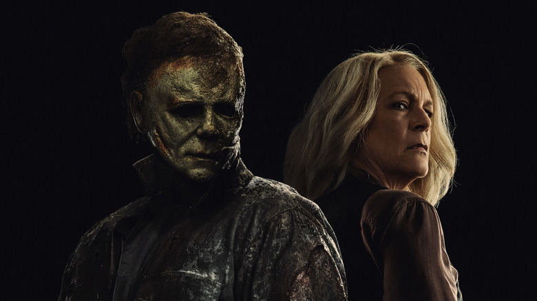 Laurie Strode and Michael Myers fight