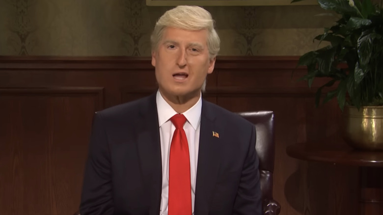 James Austin Johnson as Trump on FOX News in an SNL sketch